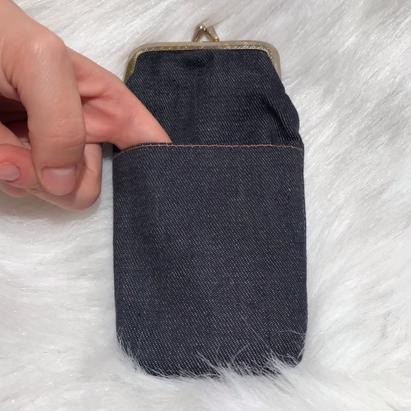 Vintage coin purse denim jean pocket clasp pouch - Picture 4 of 7